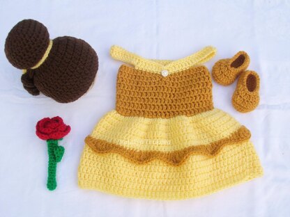 Princess Belle Hat and Dress Outfit