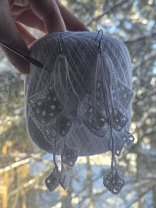 Granny square earrings pattern