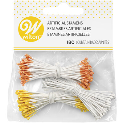 Wilton Artificial Colored Stamen for Cake Decorating Flowers, 180-Count