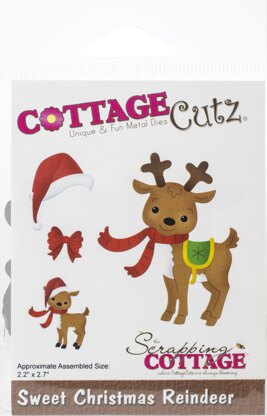 CottageCutz Dies - Sweet Christmas Reindeer, 2.2"X2.7"