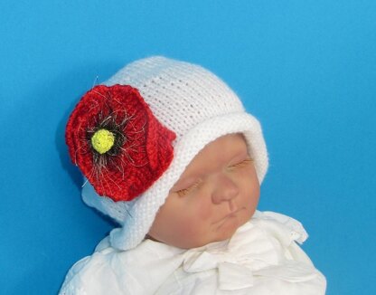 Baby Poppy Flower Slouch Hat