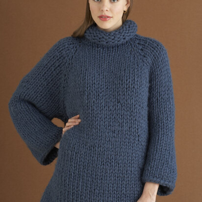 Casual Comfort Pullover in Lion Brand Wool-Ease Thick & Quick - 70648AD