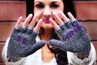 Be My Valentine Flirty Fingerless Gloves with Vday Messages