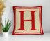 Bordered Cushion Initial Letter H Pillow Mini C2C Crochet Pattern ABC Name Bolster