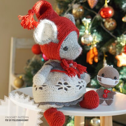 Crochet Pattern - Doll clothes - Outfit Cute Mouse Mimi