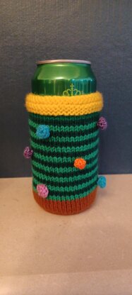 PDF Christmas DK knitting pattern - Can Sleeve Koozie/Cosy/Sleeve/Coozie