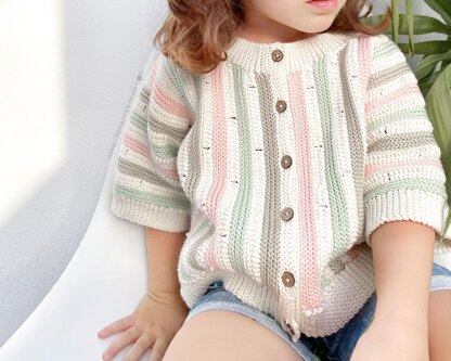 2-3 years - STRIPY Crochet Jacket Pattern