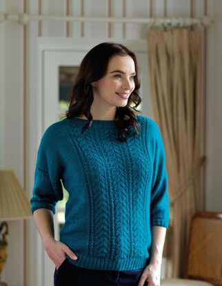 Victoria Lace Detail Top in West Yorkshire Spinners Exquisite Lace - Downloadable PDF