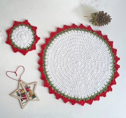 Christmas coaster and placemat
