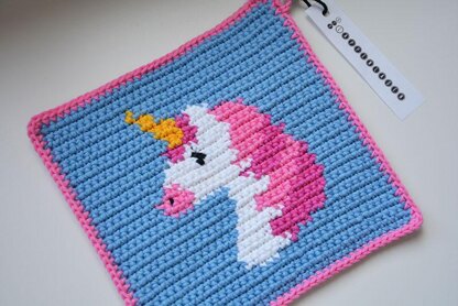 Unicorn Potholder Crochet Pattern