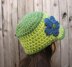 Green crochet hat