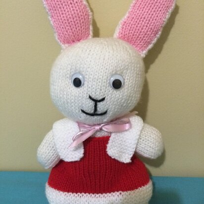 Cute Christmas Dress for Cuddly Bunny Pattern (Outfit Only)