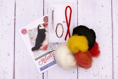 The Crafty Kit Company Atlantic Puffin Needle Felting Kit - 140 x 240 x 65mm