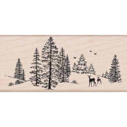 Hero Arts Mounted Rubber Stamp 5"X2.25" - Winter Scene