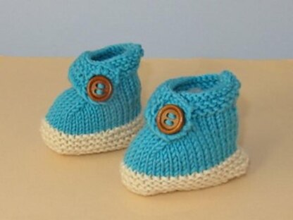 Baby 2 Colour Cross Strap Booties