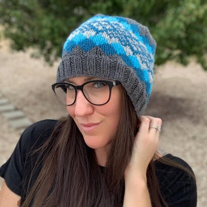 Knit Waves Of Plaid Beanie