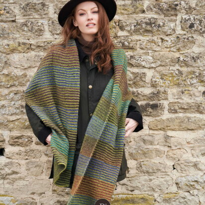 Corinthian Wrap in Rowan Felted Tweed Colour (DE) - Downloadable PDF