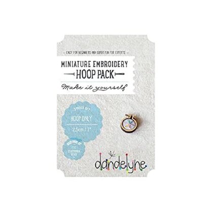 Dandelyne 2.5cm Miniature Embroidery Hoop Pack (S25ONB)