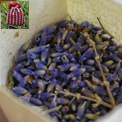Textured Tweed Lavender Bag Knitting Pattern - Free Knitting Pattern.