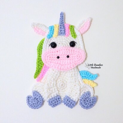 Sitting Unicorn Applique