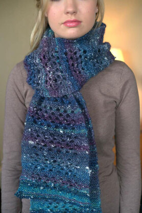 Eyelet Stitch Scarf in Plymouth Mushishi - F579