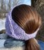 Cabled Heart Ponytail Ear Warmers