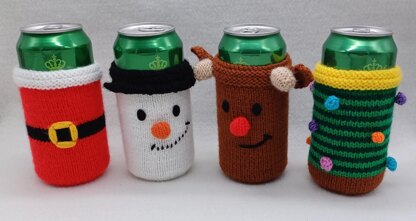 PDF Christmas DK knitting pattern - Can Sleeve Koozie/Cosy/Sleeve/Coozie