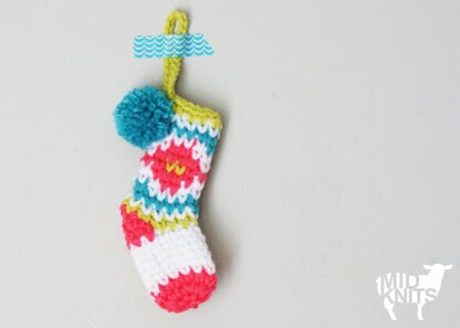 Fair Isle Mini-Stocking Ornament (2015036)