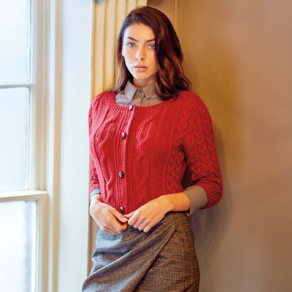 Knitted Kimono Cardigan in Lion Brand Homespun - 20132A