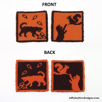 Cats in Fall Coasters