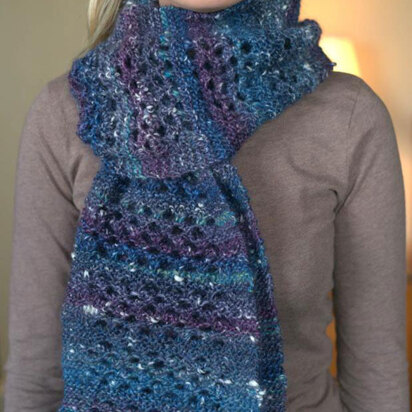 Eyelet Stitch Scarf in Plymouth Mushishi - F579