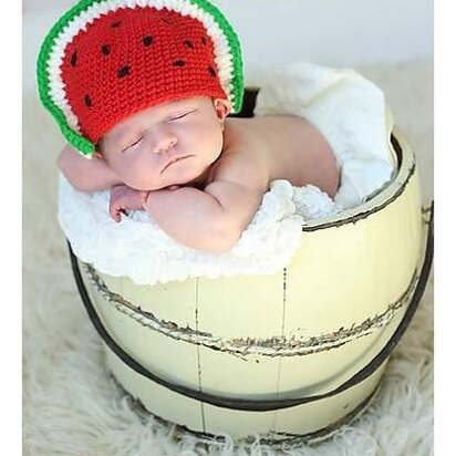 Crochet Baby Hat Pattern Unique Watermelon Slice Beanie