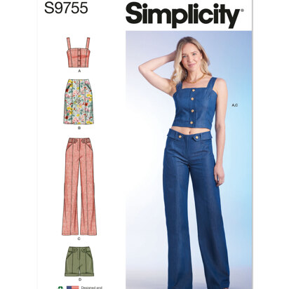 Simplicity Misses' Top, Skirt, Pants and Shorts S9755 - Sewing Pattern