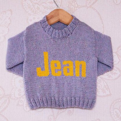 Intarsia - Jean Moniker Chart - Childrens Sweater