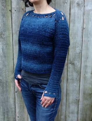 Blues Cropped Sweater