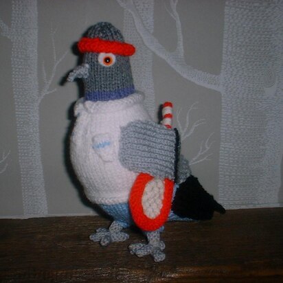 Boris the Tennis Pigeon - knitting pattern