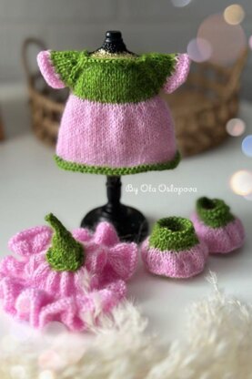 Teddy Bear Clothing Knitting Pattern – Petal Outfit PDF (18–20 cm)