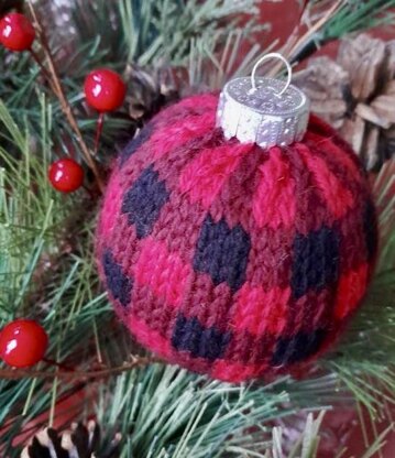 Buffalo Plaid Holiday Ornaments