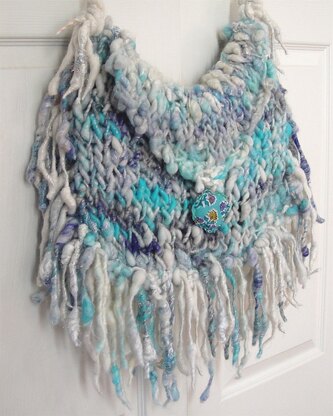 Boho Fringe Bag in Knit Collage Pixie Dust