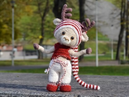 Doll Clothes - Outfit Christmas for teddy, cat
