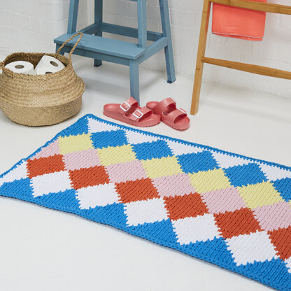 Paintbox Yarns Dazzling Diamond Bath Mat PDF (Free)