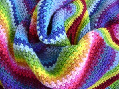 Crochet Technicolor Linen Blanket