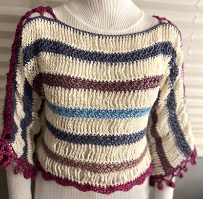 In love with chains Sweater top spring crochet pattern