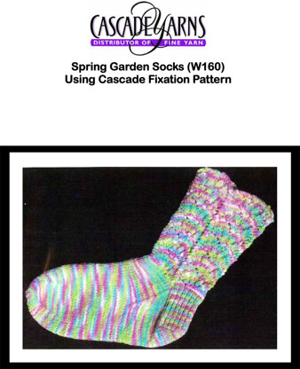 Spring Garden Socks in Cascade Fixation Spray Dyed - W160