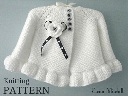 Knitting PATTERN Baby Cardigan Knitted Baby Jacket