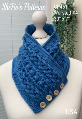 Magnificent Loops Neck Scarf Crochet Pattern #451