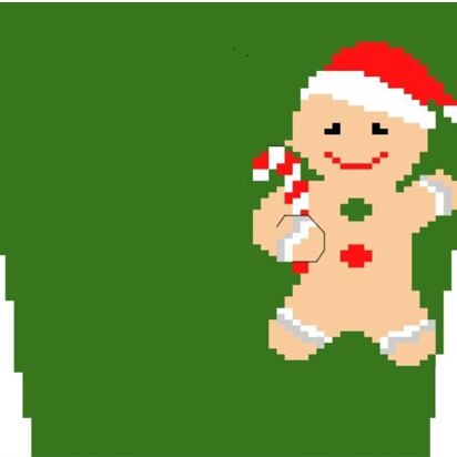 Gingerbread man stocking chart