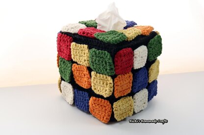 Rubik's Cube Tissue Box with Rearrangable Squares