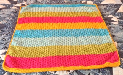 Baby car blanket - modified Edge and added I-cord edging
