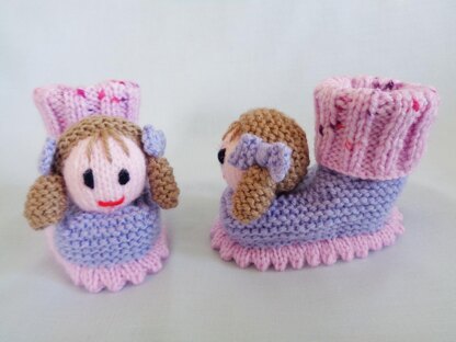 Doll Head Baby Booties